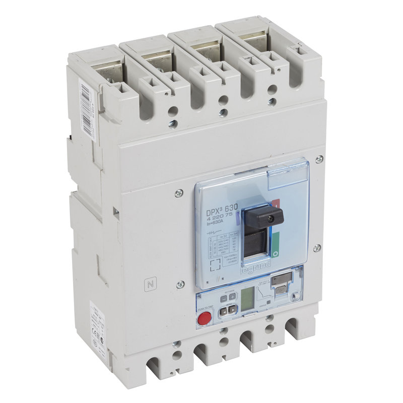 Legrand 422075 - Disjoncteur électronique S2 DPX³630 pouvoir de coupure 50kA 400V~ - 4P - 630A
