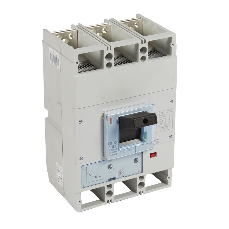 Legrand 422253 - Disjoncteur magnétothermique DPX³1600 pouvoir de coupure 36kA 400V~ - 3P - 1000A