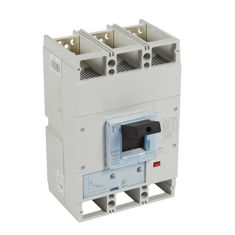 Legrand 422264 - Disjoncteur magnétothermique DPX³1600 pouvoir de coupure 50kA 400V~ - 3P - 800A