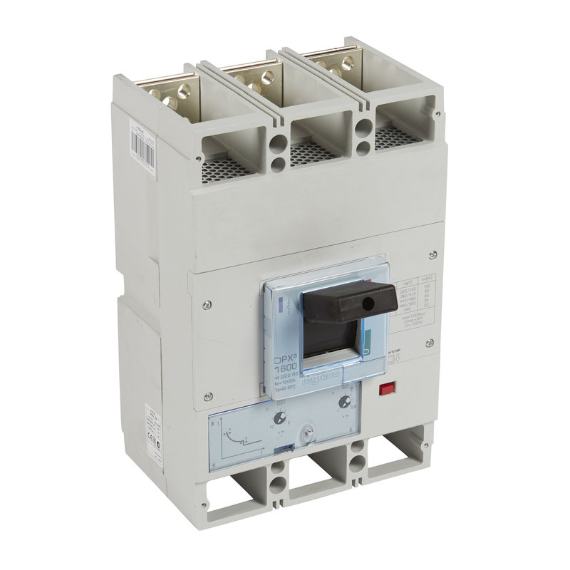 Legrand 422265 - Disjoncteur magnétothermique DPX³1600 pouvoir de coupure 50kA 400V~ - 3P - 1000A