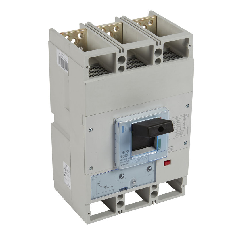 Legrand 422275 - Disjoncteur magnétothermique DPX³1600 pouvoir de coupure 70kA 400V~ - 3P - 630A