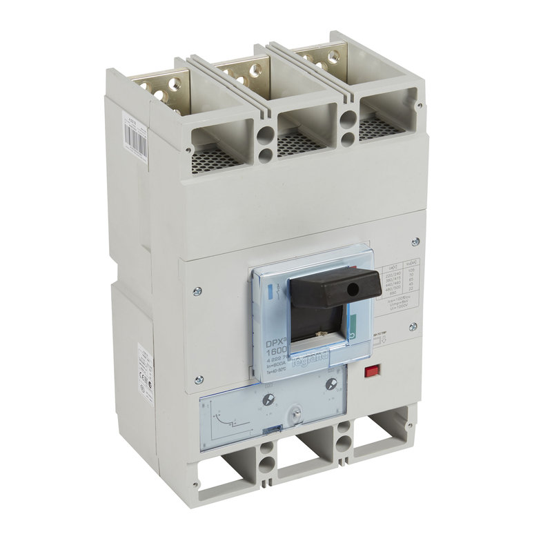 Legrand 422276 - Disjoncteur magnétothermique DPX³1600 pouvoir de coupure 70kA 400V~ - 3P - 800A