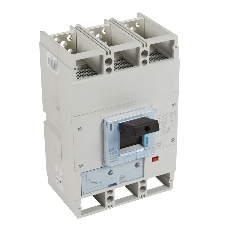 Legrand 422288 - Disjoncteur magnétothermique DPX³1600 pouvoir de coupure 100kA 400V~ - 3P - 800A