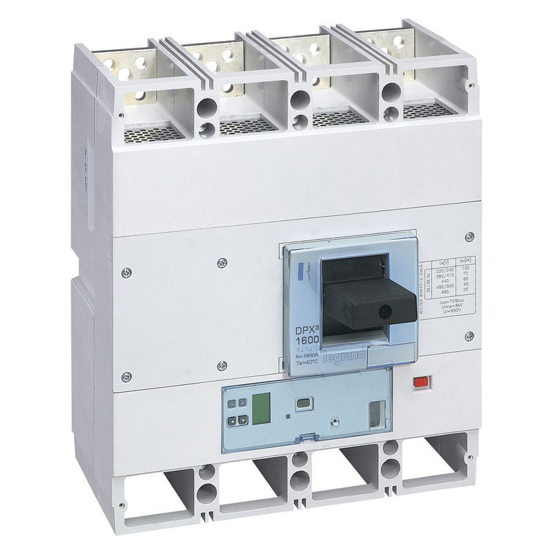 Legrand 422367 - Disjoncteur électronique S2 - unité de mesure DPX³1600 Icu 50kA 400V~ - 4P 1000A