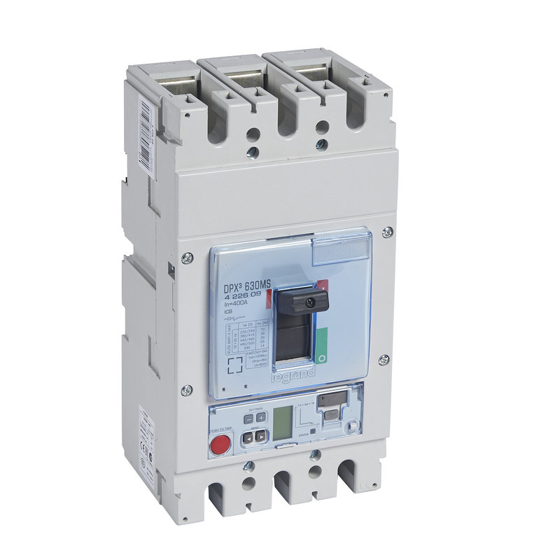Legrand 422609 - Disjoncteur magnétique réglable seul DPX³630 électronique Icu 36kA 400V~-3P-400A