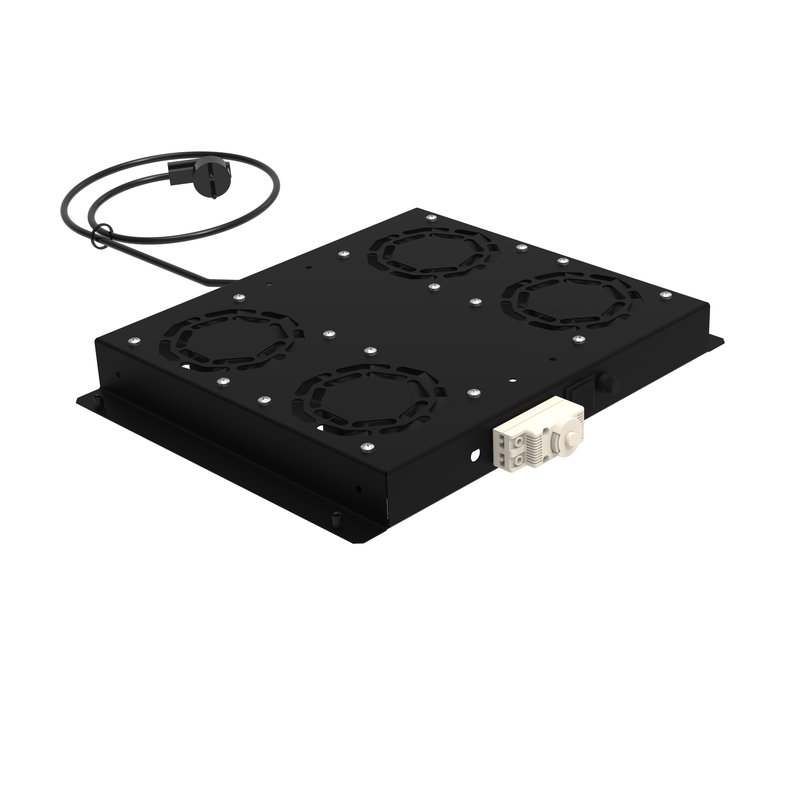 Legrand 446901 - Plaque avec 4 ventilateurs, thermostat analogique et 1 prise 2P+T pour Linkeo DC