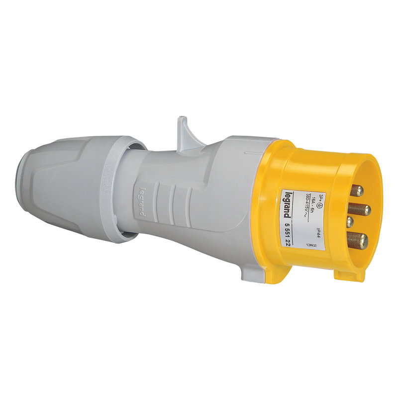 Legrand 555122 - Fiche droite 3P+T - IP44 - 100V à 130V 16A