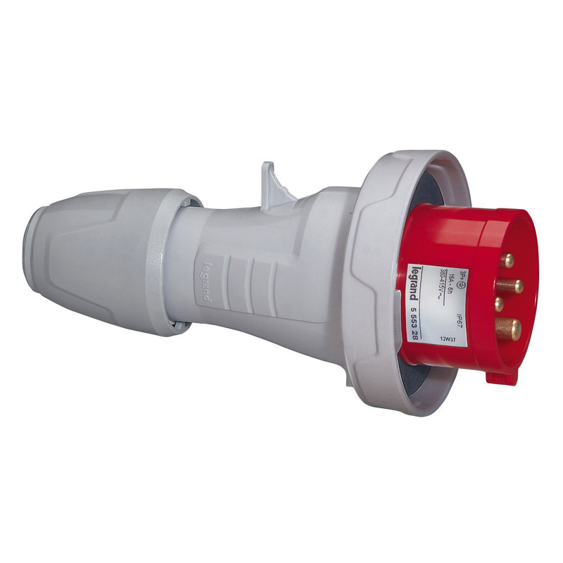 Legrand 555328 - Fiche mobile droite P17 IP66/67 16A - 380V~ à 415V~ - 3P+T