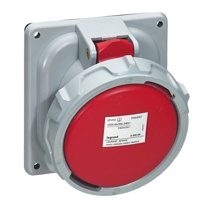 Legrand 555689 - Prise fixe P17 IP66/67 125A - 380V~ à 415V~ - 3P+N+T