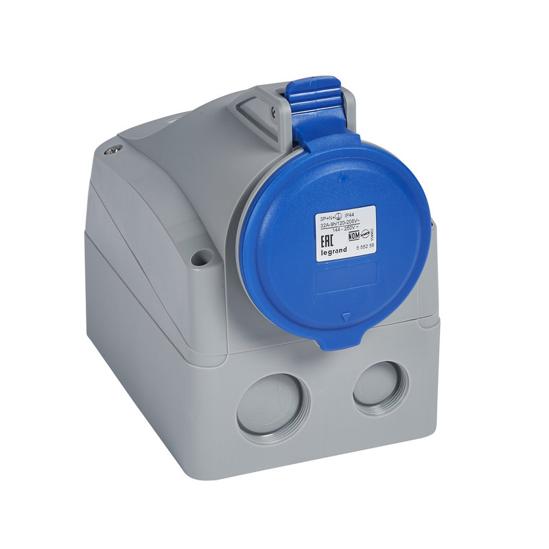 Legrand 555256 - Socle saillie P17 4P+T 32A 200/250V~ IP44