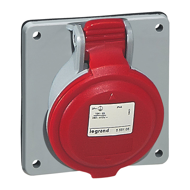 Legrand 555289 - Prise à entraxes unifiés fixe P17 IP44 32A - 380V~ à 415V~ - 3P+N+T
