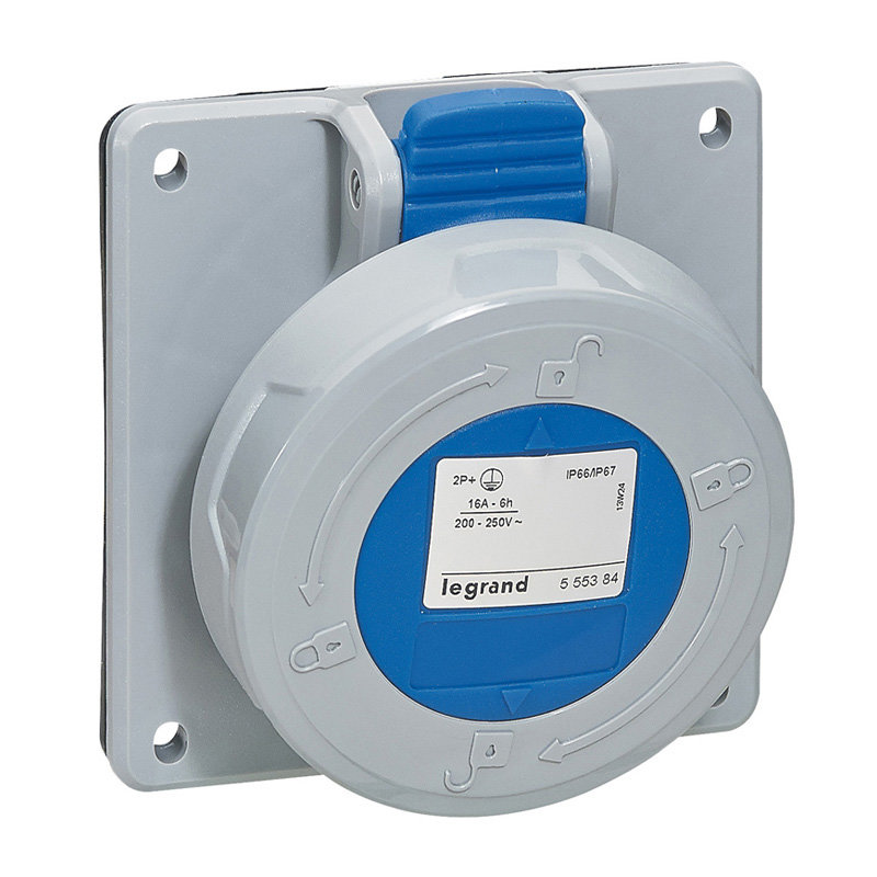 Legrand 555485 - Socle de tableau P17 3P+T 32A 200/250V IP67