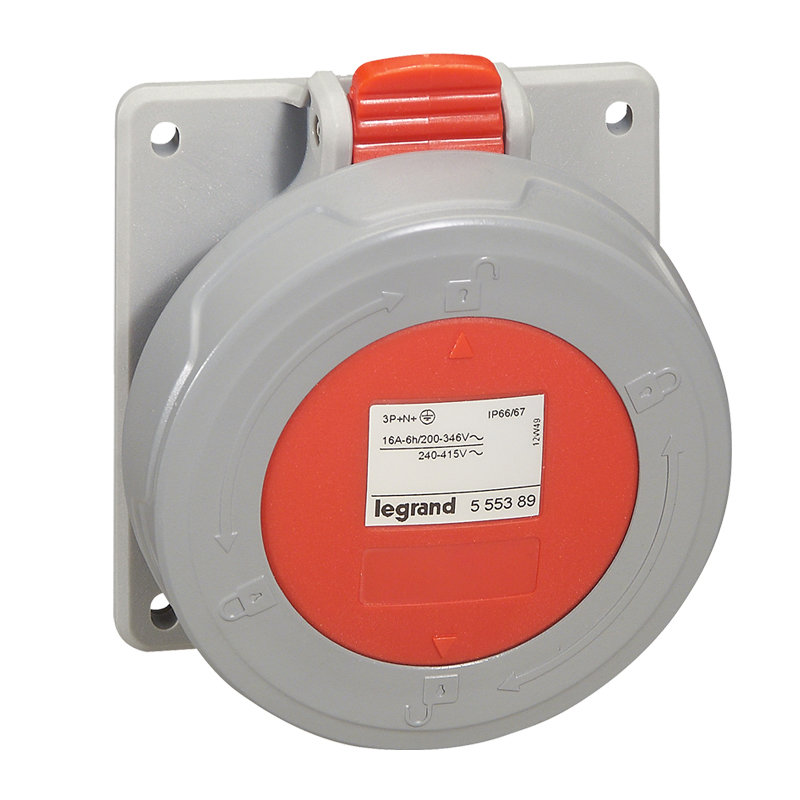 Legrand 555489 - Prise à entraxes unifiés P17 IP66/67 32A - 380V~ à 415V~ - 3P+N+T