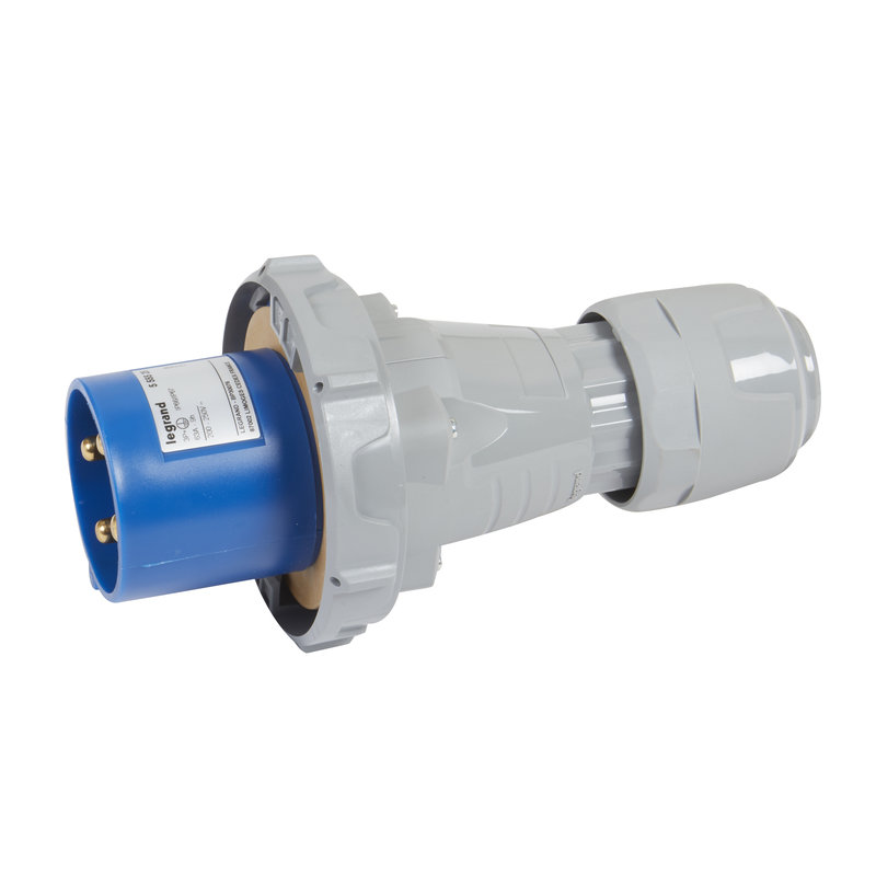 Legrand 555525 - Fiche droite P17 Tempra Pro IP67 3P+T 63A 230V