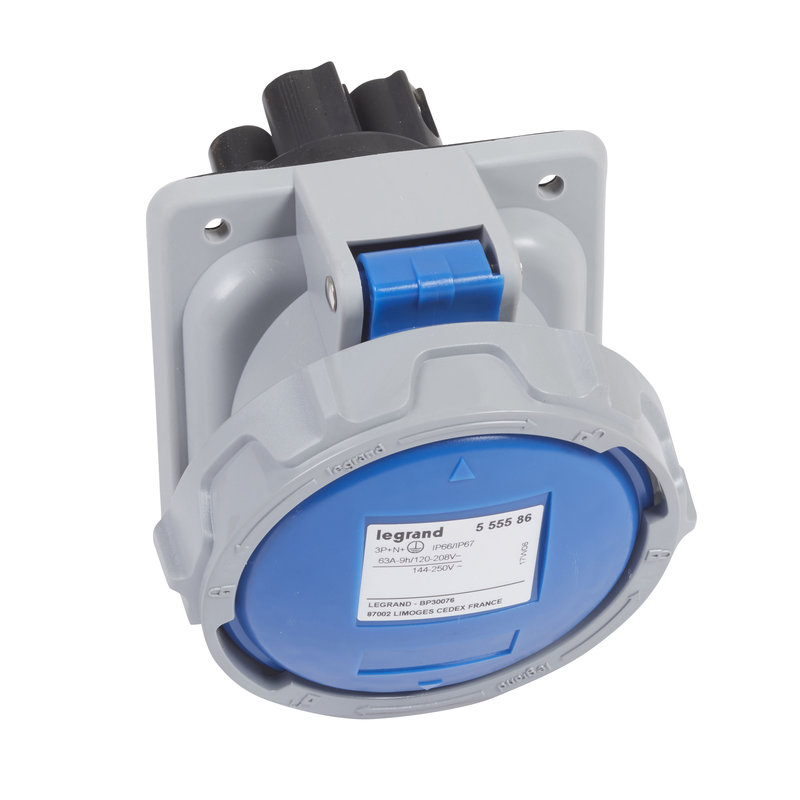 Legrand 555586 - Socle de tableau P17 4P+T 63A 230V - IP67
