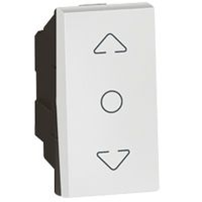 Legrand 572201 - CURTAIN SWITCH 1 MODULE CENTER RETRACT SQUA RE WHITE