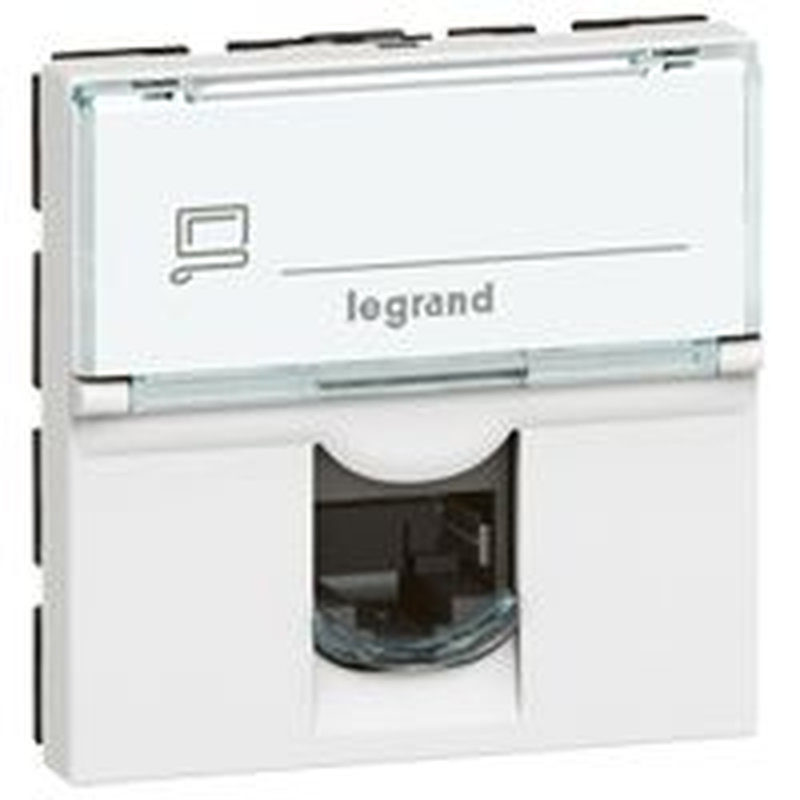 Legrand 572316 - PRISE RJ45 CATEGORIE 6 FTP 2 MODULES ARTEOR CARRE BLANC