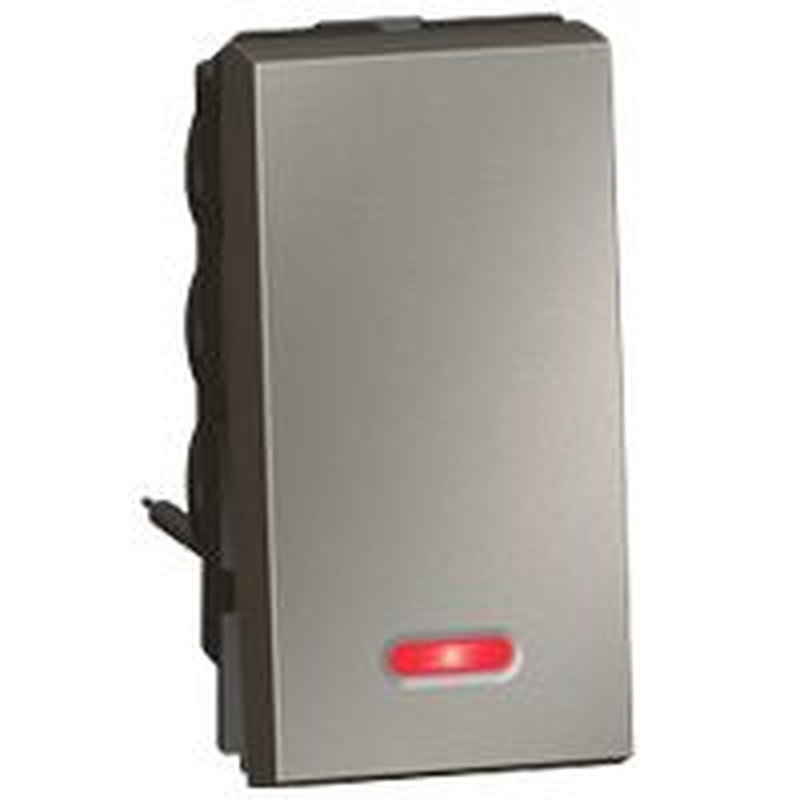 Legrand 572506 - 10AX SWITCH SP 2WAY WITH INDICATOR 1 MODULE ARTEOR CARRE MAGNESIUM