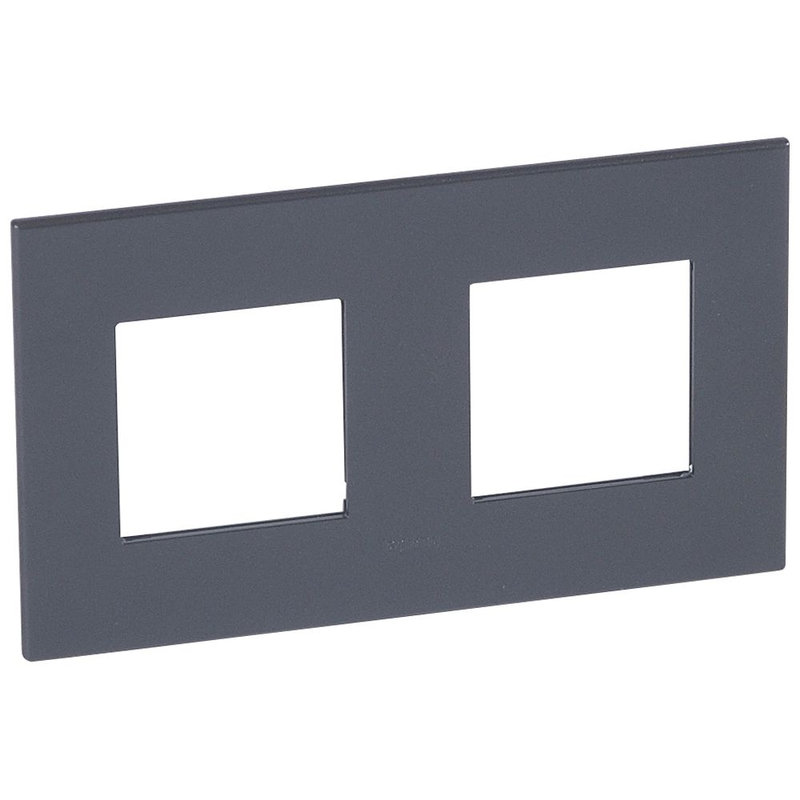 Legrand 575022 - PLAQUE DE FINITION ARTEOR 2X2 MODULES CARRE GRAPHITE