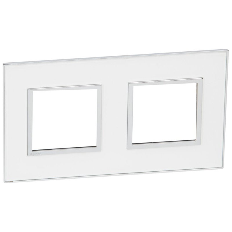 Legrand 575024 - PLAQUE DE FINITION ARTEOR 2X2 MODULES CARRE MIRROR WHITE