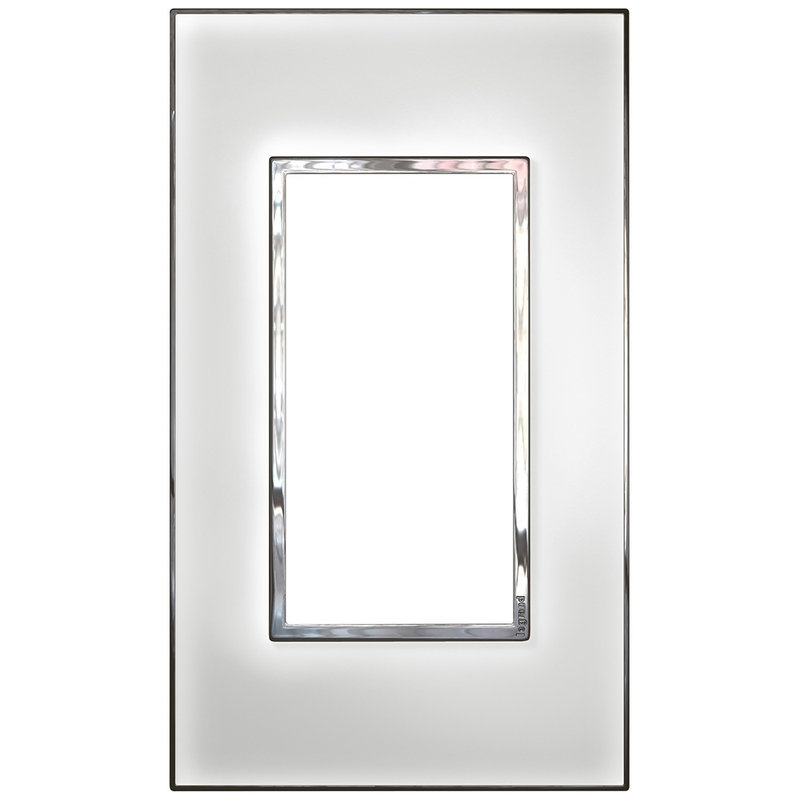 Legrand 575034 - PLAQUE DE FINITION ARTEOR 4 MODULES CARRE MIRROR WHITE