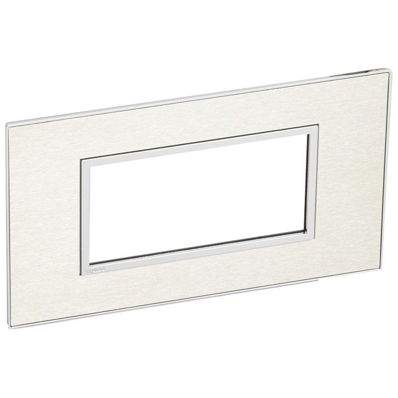 Legrand 575036 - PLAQUE DE FINITION ARTEOR 4 MODULES CARRE STAINLESS STEEL