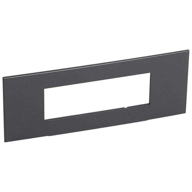 Legrand 575042 - PLAQUE DE FINITION ARTEOR 6 MODULES CARRE GRAPHITE