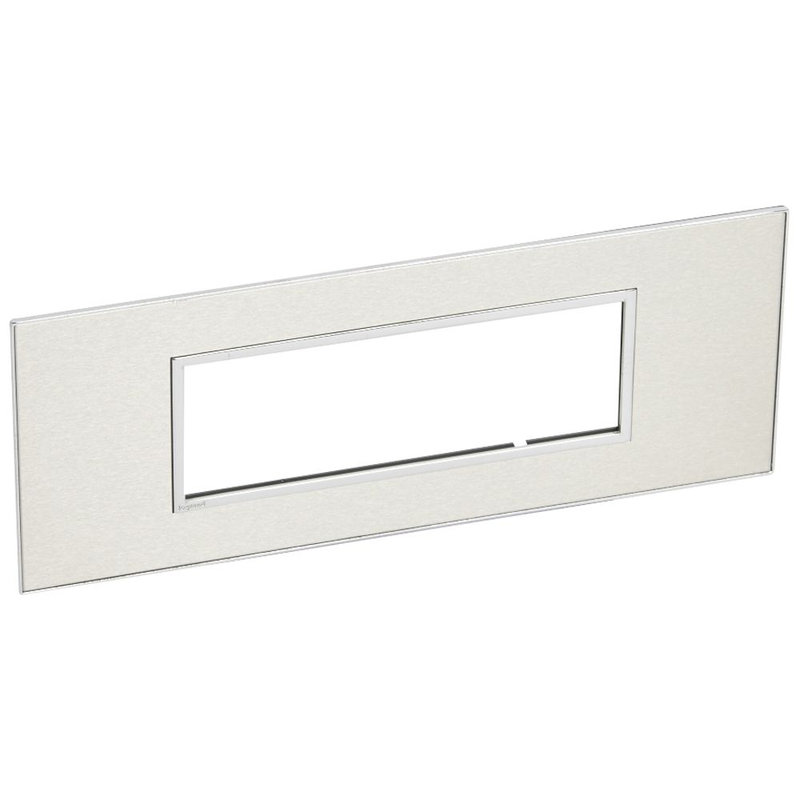 Legrand 575046 - PLAQUE DE FINITION ARTEOR 6 MODULES CARRE STAINLESS STEEL