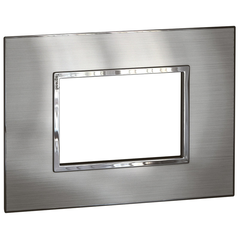 Legrand 575276 - PLAQUE DE FINITION 3 MOD (2" X 4") ARTEOR CARRE STAINLESS S TEEL