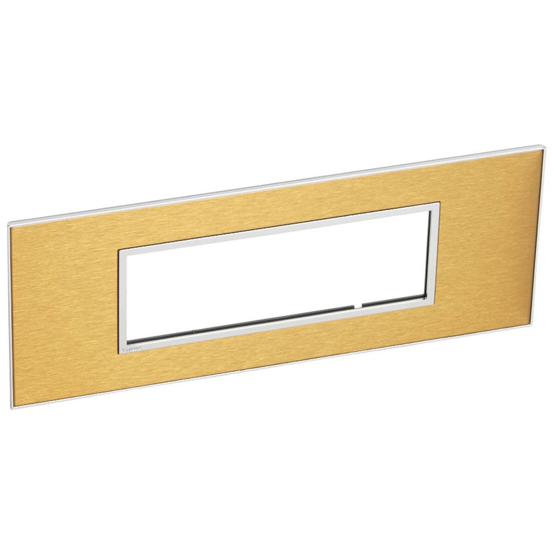 Legrand 576280 - PLAQUE DE FINITION ARTEOR 6 CARRE MODULE GOLD BRASS