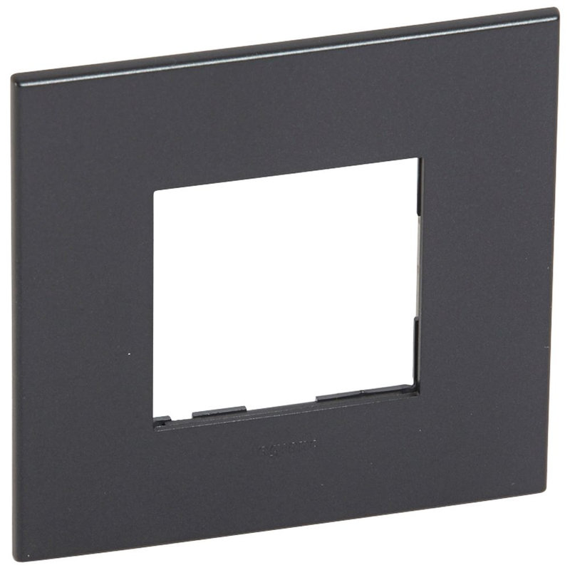 Legrand 576562 - PLAQUE DE FINITION ARTEOR 2 CARRE MODULE FB-SCH GRAPHITE