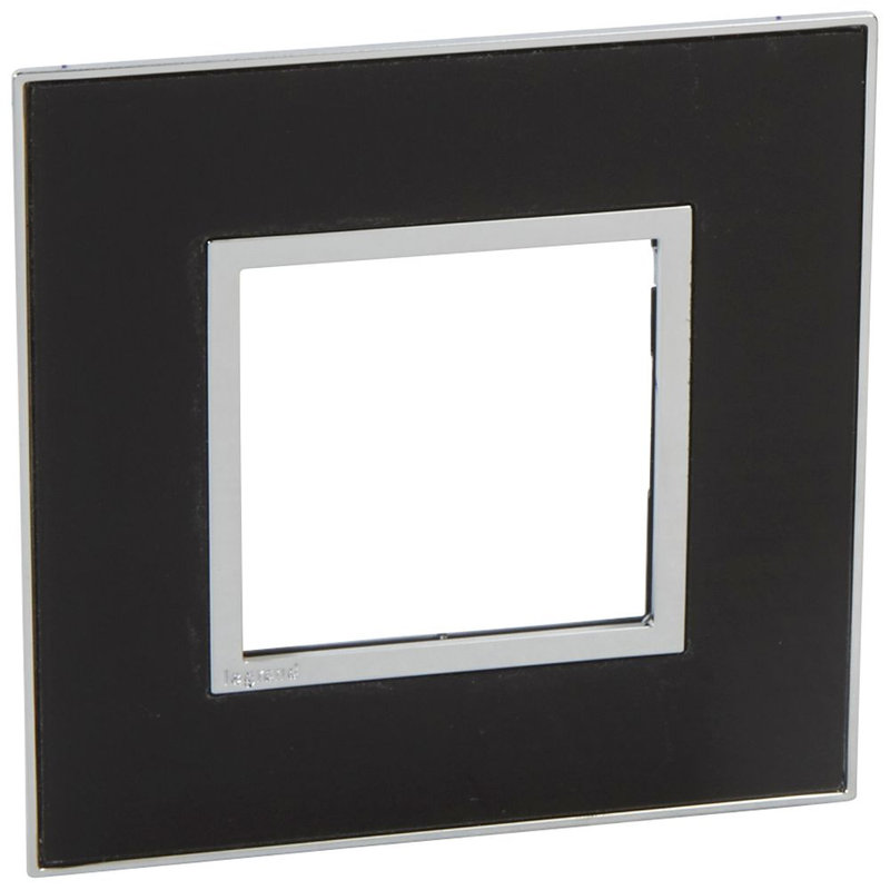 Legrand 576563 - PLAQUE DE FINITION ARTEOR 2 CARRE MODULE FB-SCH MIRROR NOIR
