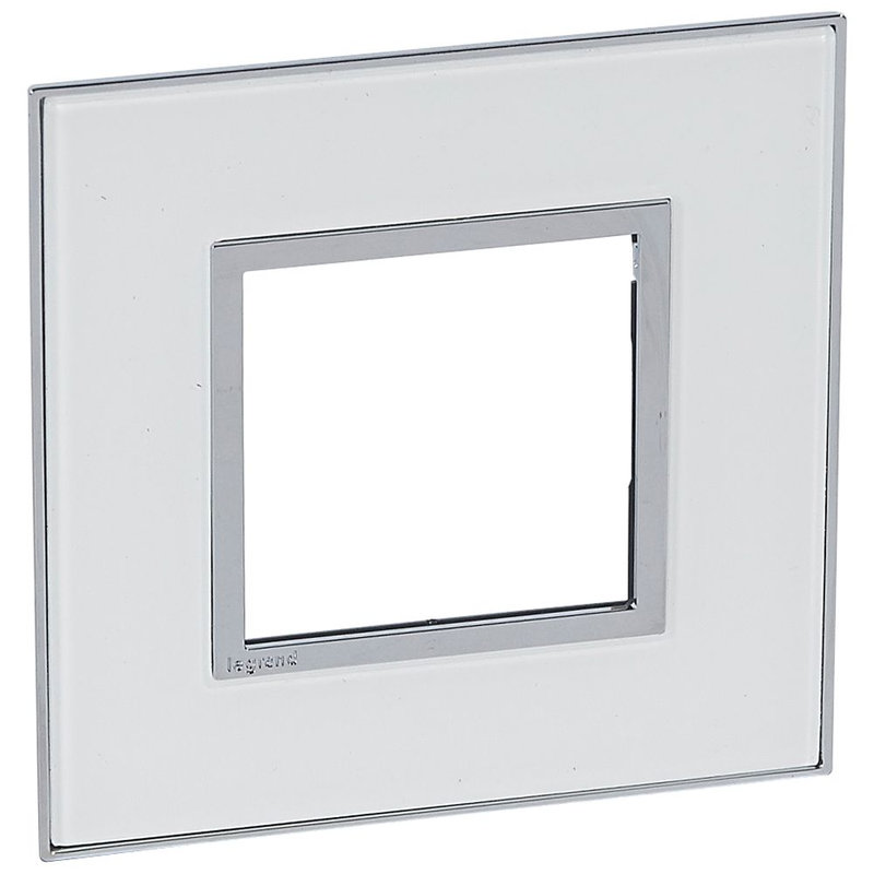 Legrand 576564 - PLAQUE DE FINITION ARTEOR 2 CARRE MODULE FB-SCH MIRROR WHITE