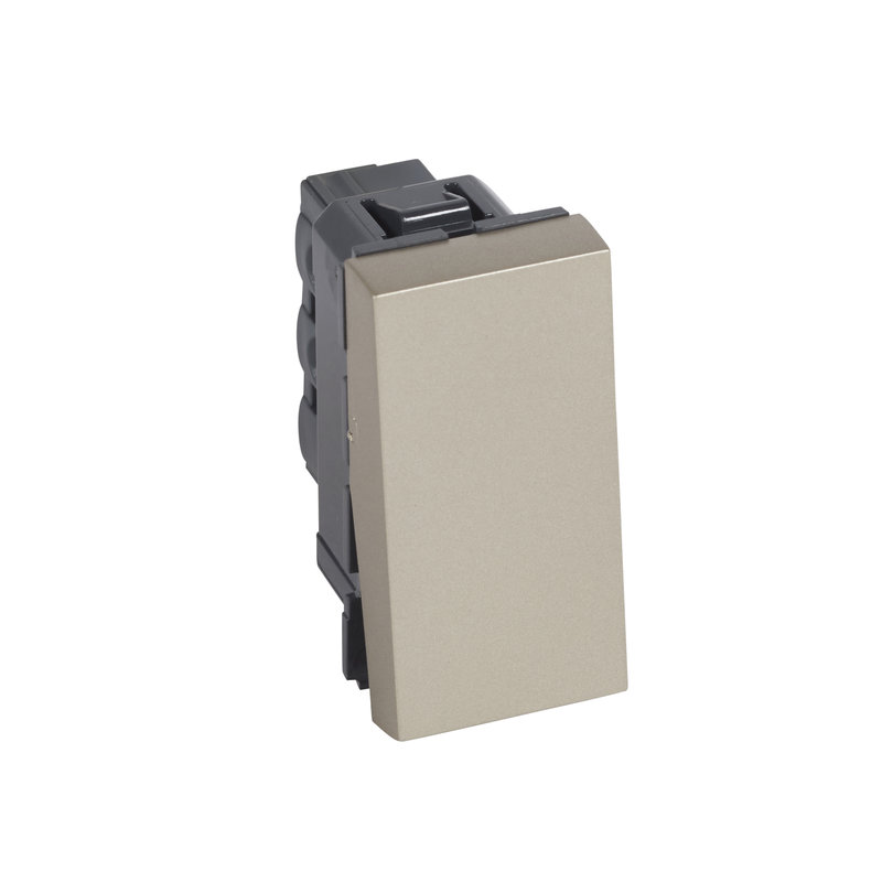 Legrand 570000 - BOUTON POUSSOIR 6A UNIPOLAIRE 1 MODULE ARTEOR CARRE CHAMPAGNE