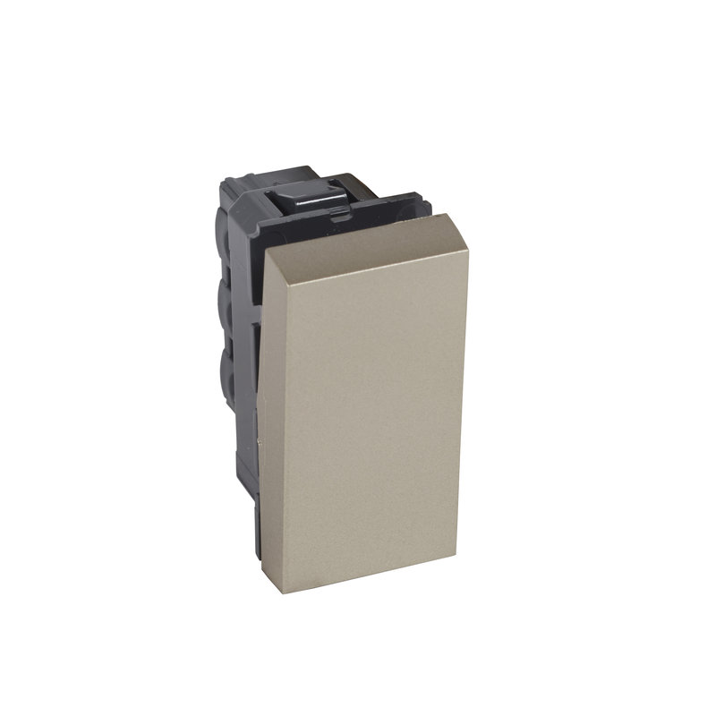 Legrand 570005 - INTERRUPTEUR VA-ET-VIENT UNIPOLAIRE 10AX 1 MODULE ARTEOR CARRE CHAMPAGNE