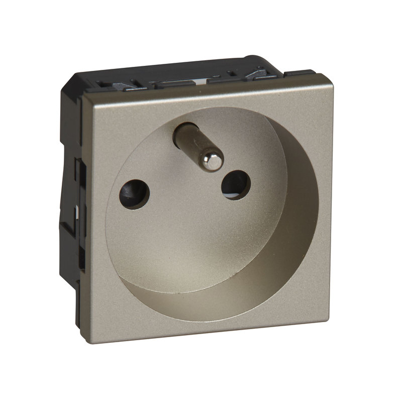Legrand 570021 - PRISE 2P+T 10/16A AVEC INTERRUPTEUR ARTEOR CARRE CHAMPAGNE