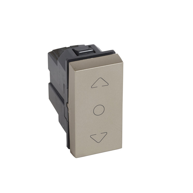 Legrand 570052 - INTERRUPTEUR VOLET ROULANT 1 MODULE CENTER OFF ARTEOR CARRE CHAMPAGNE
