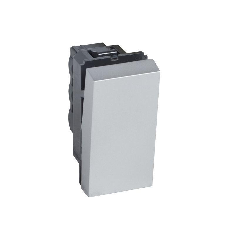 Legrand 571004 - INTERRUPTEUR UNIPOLAIRE 10AX 1 MODULE CARRE ARTEOR SOFT ALU