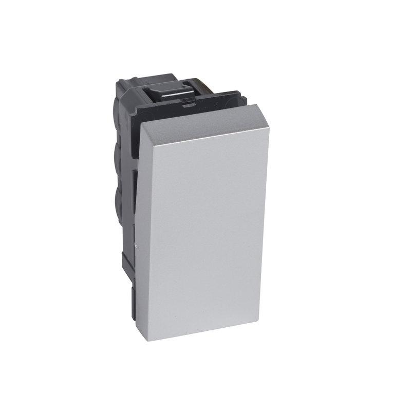 Legrand 571005 - VA-ET-VIENT UNIPOLAIRE 10AX 1 MODULE CARRE ARTEOR SOFT ALU