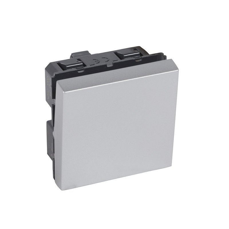 Legrand 571034 - INTERRUPTEUR 10AX 2 MODULES CARRE ARTEOR SOFT ALU