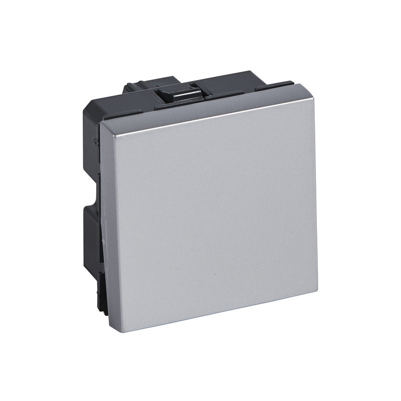 Legrand 571035 - INTERRUPTEUR VA-ET-VIENT 10AX 2 MODULES CARRE ARTEOR SOFT ALU