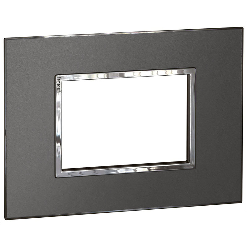 Legrand 571418 - PLAQUE DE FINITION ARTEOR 3 MODULES ARTEOR CARRE 2 X 4 NOIR