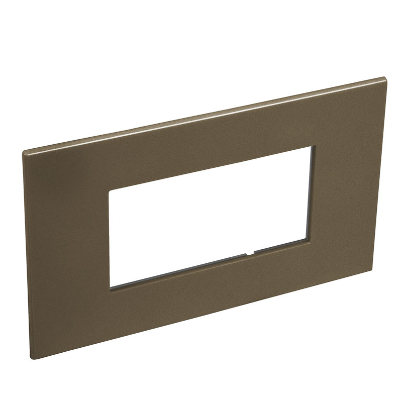 Legrand 571444 - PLAQUE DE FINITION ARTEOR 4 MODULES CARRE BRONZE SOMBRE
