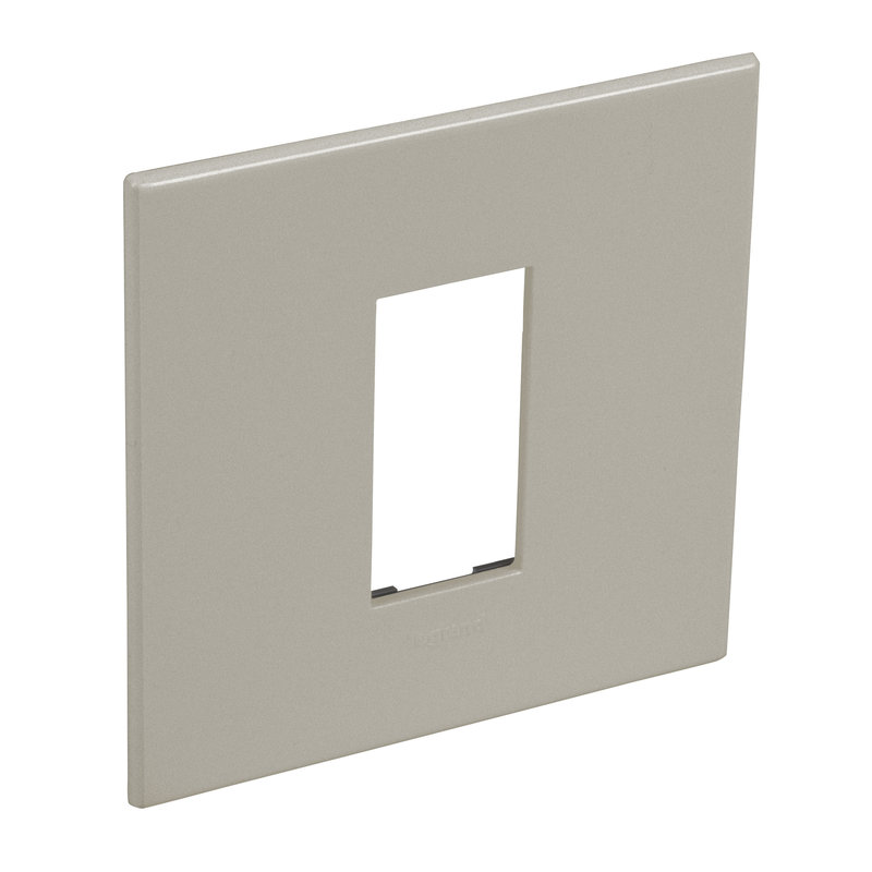 Legrand 571581 - PLAQUE DE FINITION ARTEOR 1 MODULE CARRE 1 POSTE CHAMPAGNE