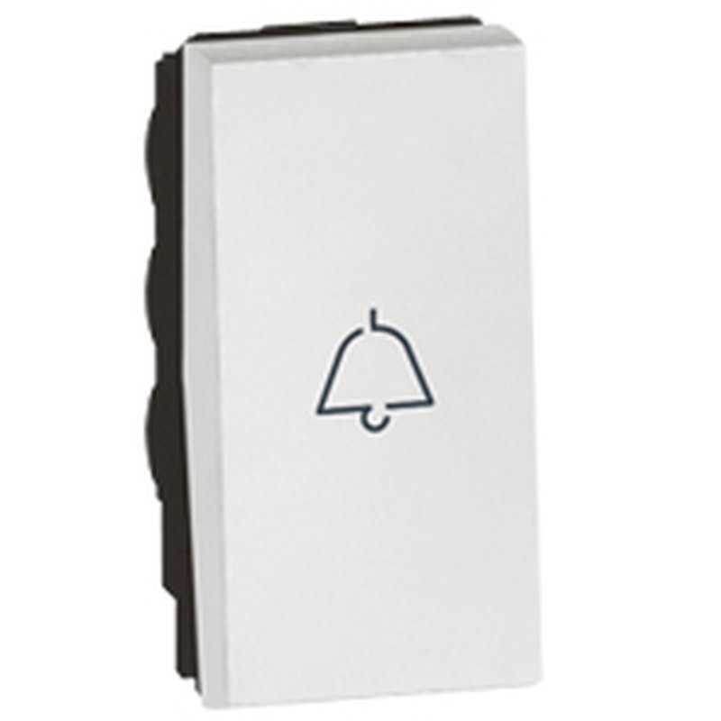 Legrand 572015 - BOUTON POUSSOIR SONNERIE 6A 1 MODULE ARTEOR CARRE BLANC