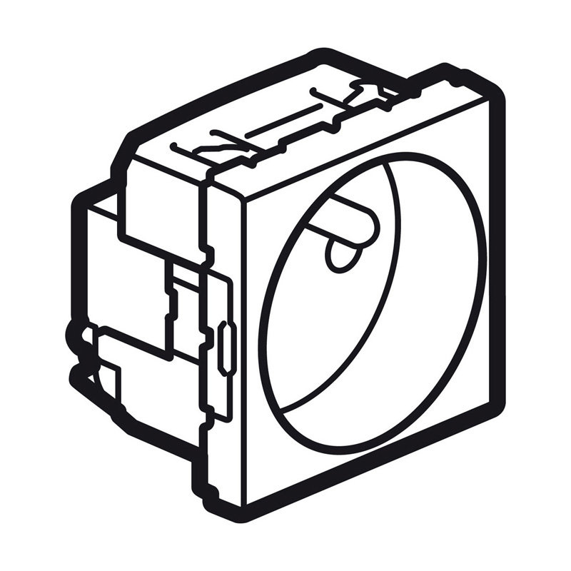 Legrand 572021 - PRISE DE COURANT 2P+T 10/16A A ECLIPSES ARTEOR CARRE BLANC