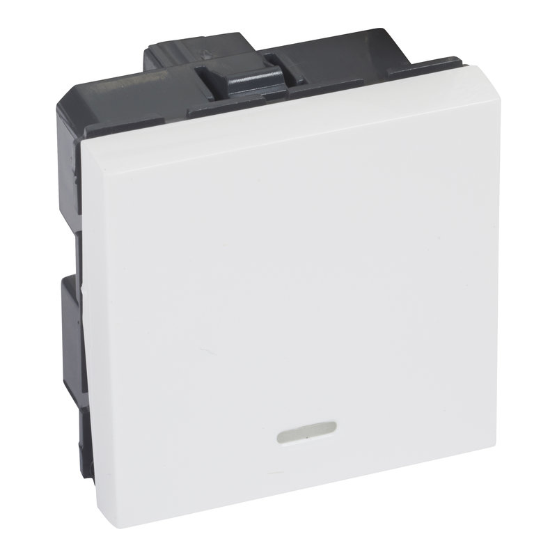 Legrand 572036 - INTERRUPTEUR VA-ET-VIENT TEMOIN 10AX 2 MODULES ARTEOR CARRE BLANC