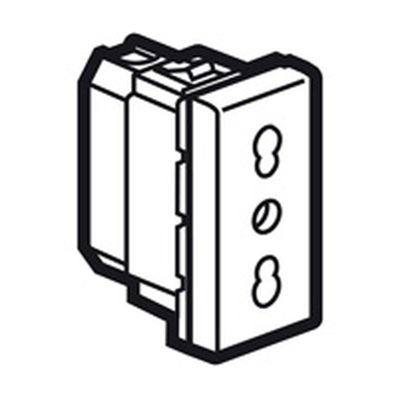 Legrand 572103 - PRISE DE COURANT 2P+T 10/16A A ECLIPSES STANDARD ITALIEN ARTEOR CARRE BLANC