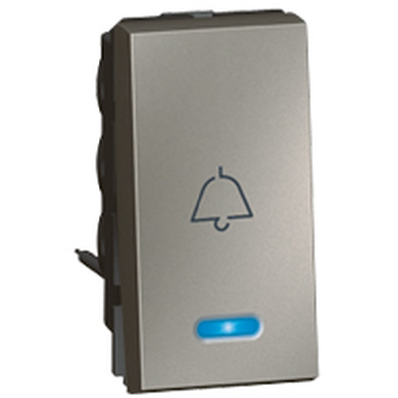 Legrand 572516 - BELL PUSH WITH INDICATOR 1 MODULE NEON INCL UDED ARTEOR CARRE MAGNESIUM