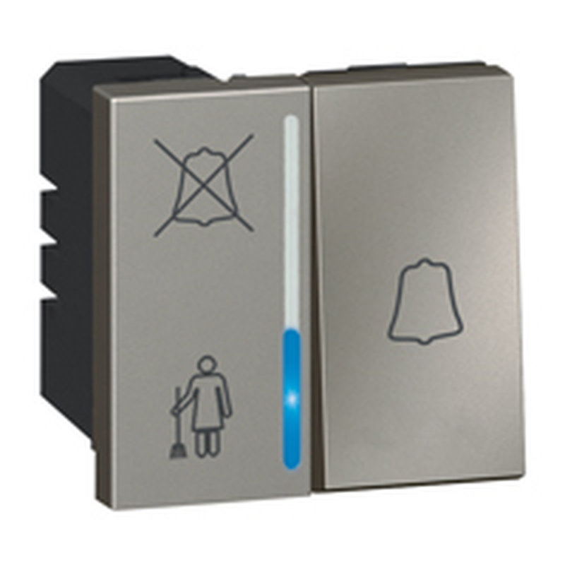 Legrand 572557 - INDICATOR LAMP AND BELL PUSH FOR HOTEL B EDROOM ARTEOR CARRE MAGNESIUM